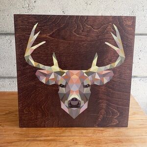 Reclaimed Print Co. wood artwork “The Deer”
